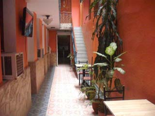 Patio en el centro del Hostal Rodriguez